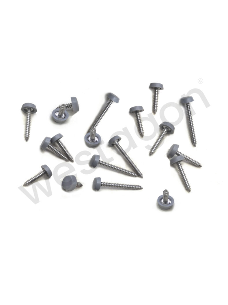 Edelstahlschrauben inkl. Abdeckkappen (grau) | <br> für VW T3 WESTFALIA