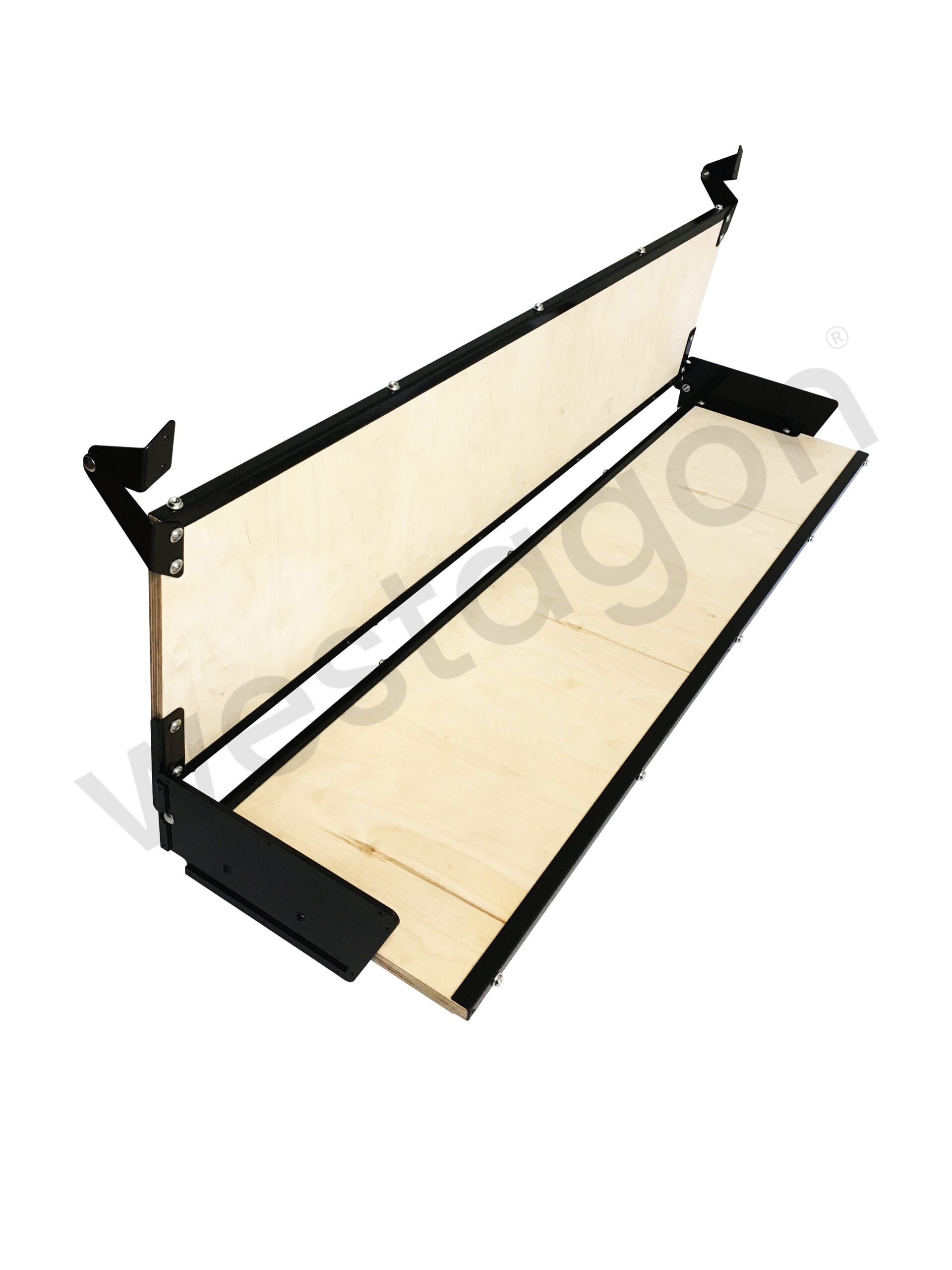 Set: MOSAIK Klappbett Repro kleiner Dachausschnitt (schwarz) | für VW T25 / T3 WESTFALIA – Bild 6