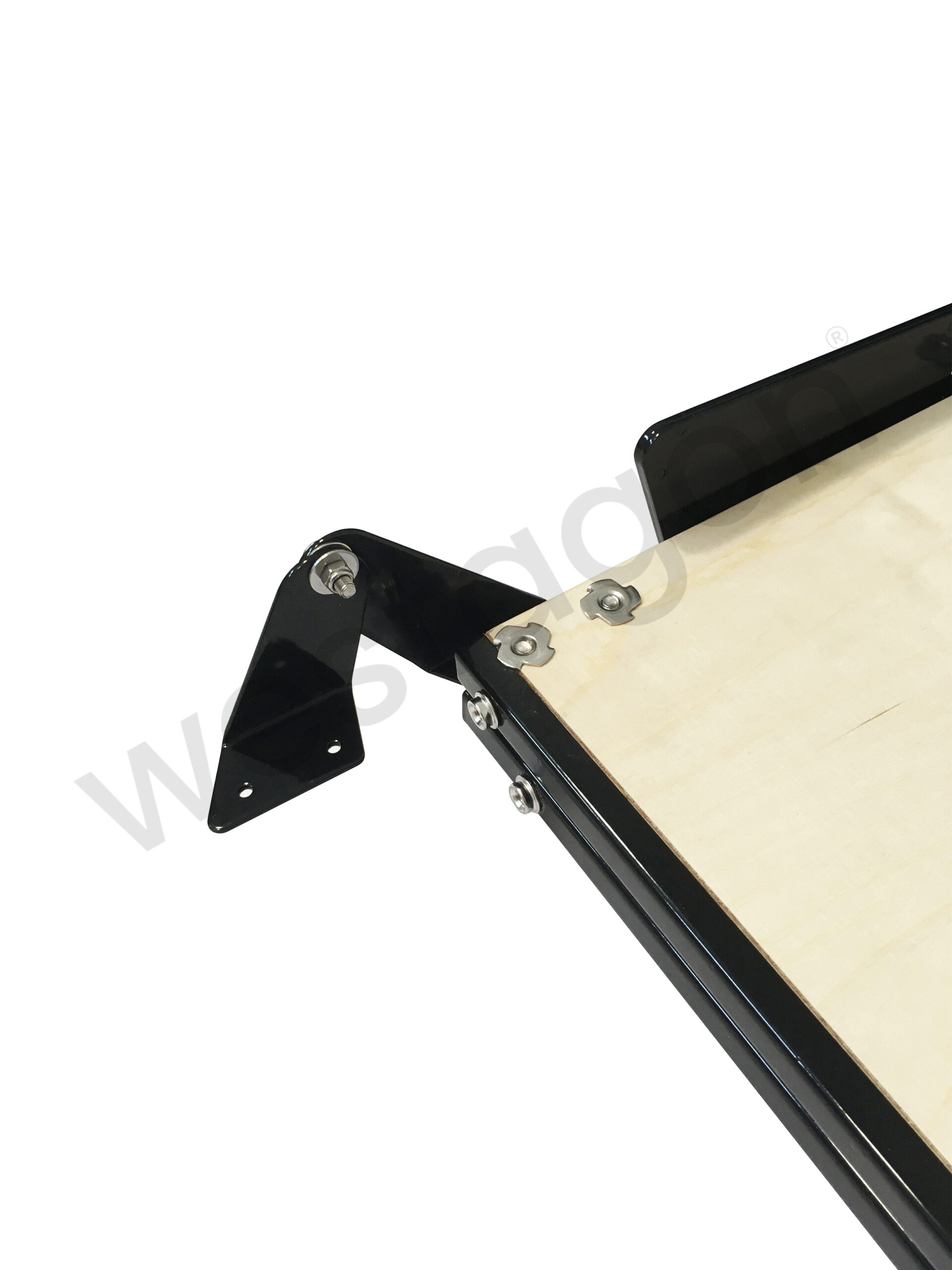 Set: MOSAIK Klappbett Repro kleiner Dachausschnitt (schwarz) | für VW T25 / T3 WESTFALIA – Bild 4