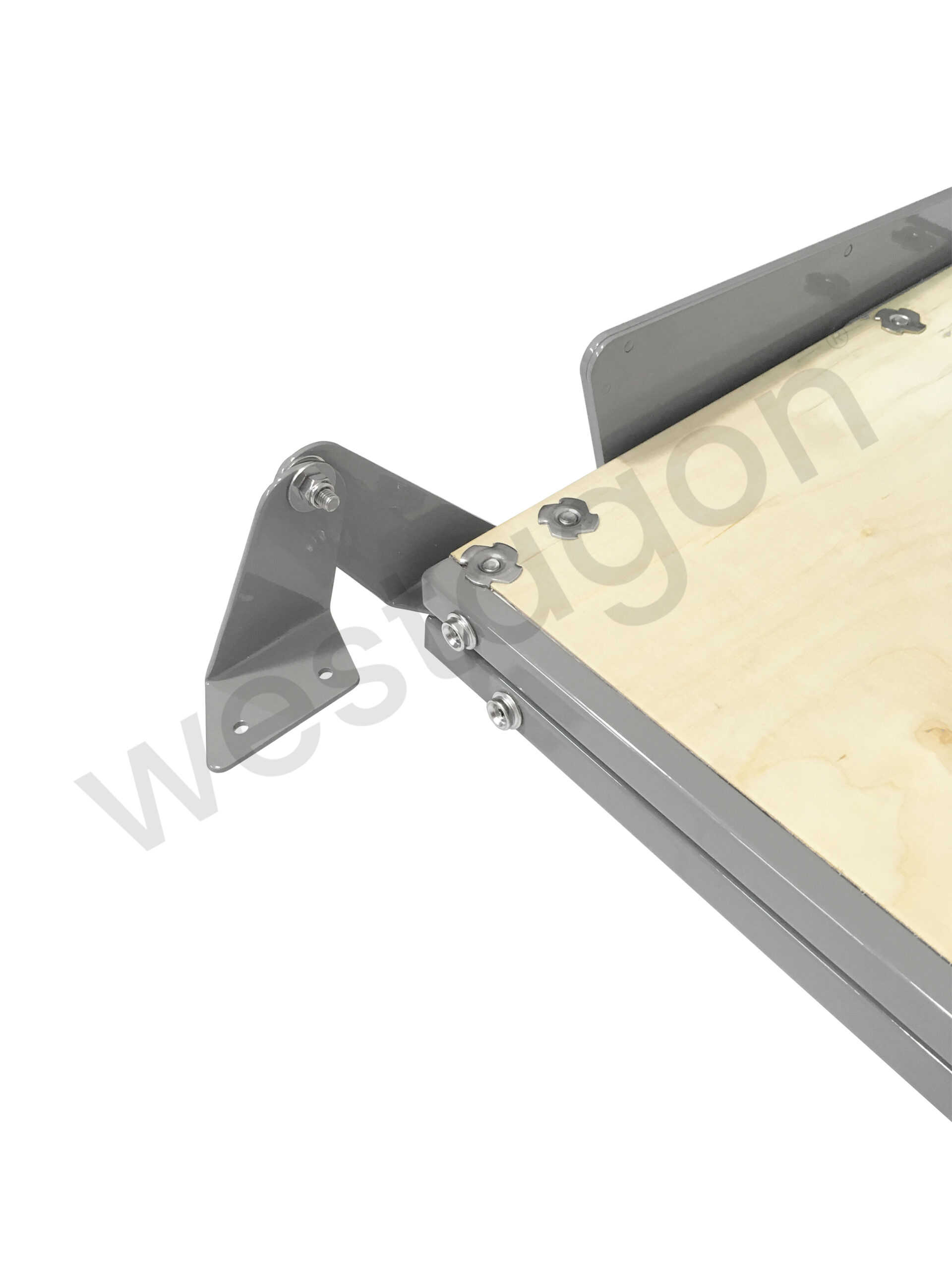 Set: MOSAIK Klappbett Repro kleiner Dachausschnitt (grau) | für VW T25 / T3 WESTFALIA – Bild 4