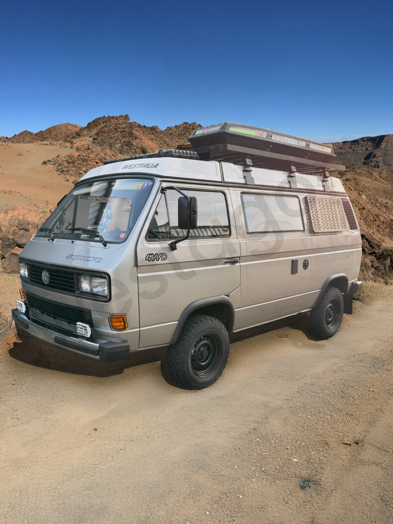 Sandblechhalter-System nicht klappbar (schwarz) I für VW T25 / T3 – Bild 2