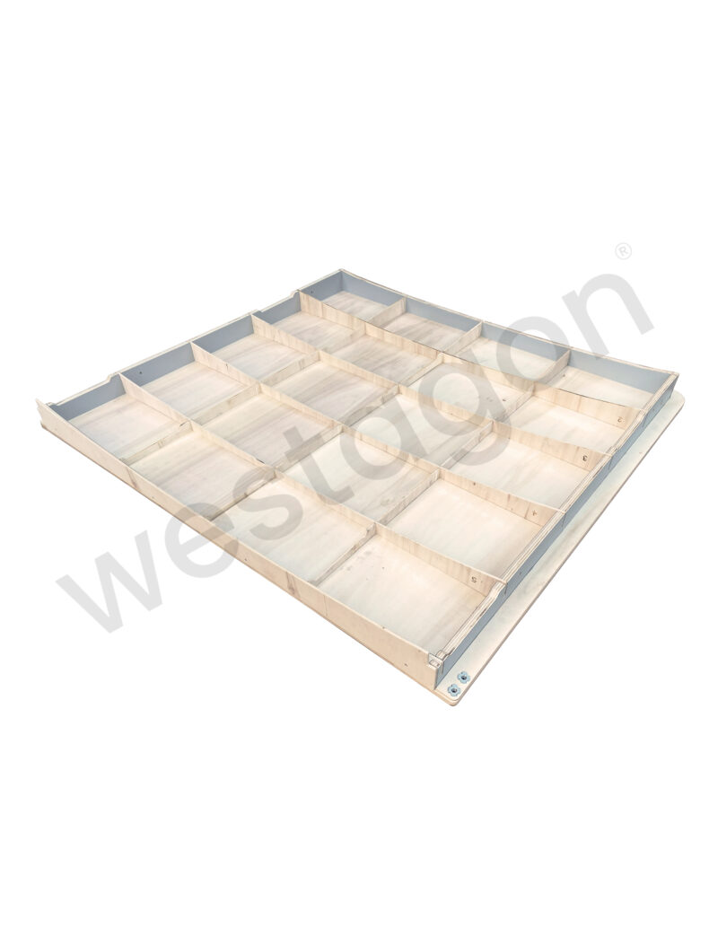 Dachüberbau für Klappbett kleiner Dachausschnitt Mosaik (grau) |<br> für VW T25 / T3 WESTFALIA