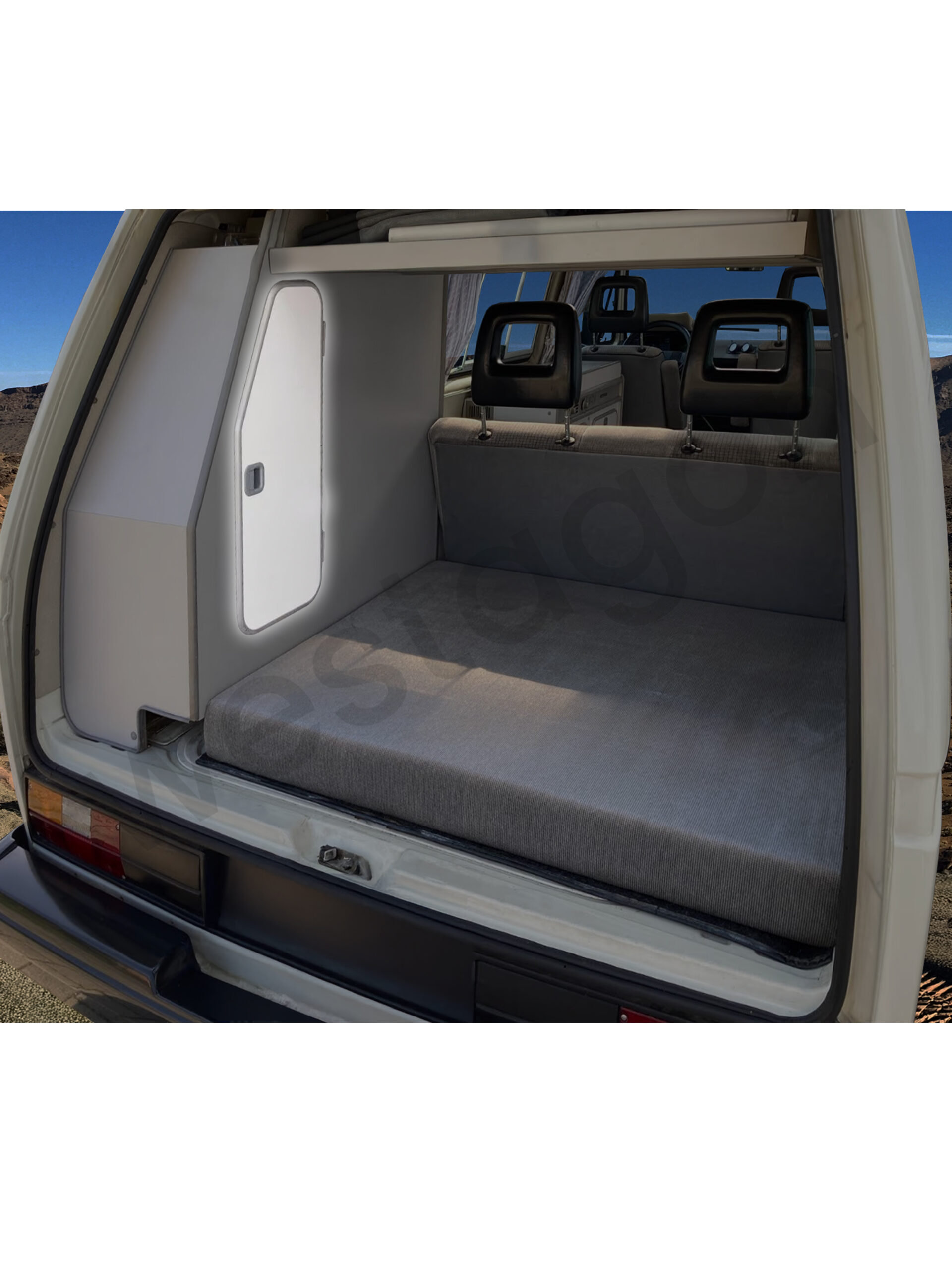 Kleiderschranktür grau für den großen Kleiderschrank komplett | für VW T3 WESTFALIA California / Club Joker / Atlantic – Bild 4