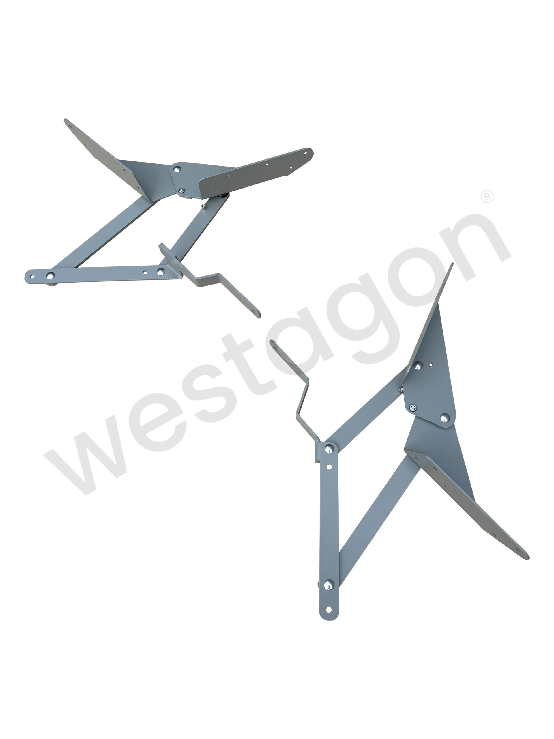 Schlafbank / Klappbank Scharnier für Rücksitzbank mit Panorama Funktion grau |<br> für VW T25 / T3 WESTFALIA Möbel Camping Ausstattung