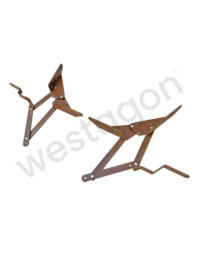 Schlafbank / Klappbank Scharnier für Rücksitzbank mit Panorama Funktion braun |<br> für VW T25 / T3 WESTFALIA Möbel Camping Ausstattung