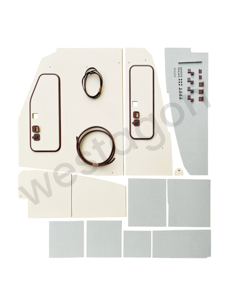 Kleiderschrank als Bausatz (braun / beige) | für VW T3 WESTFALIA Joker / Club Joker