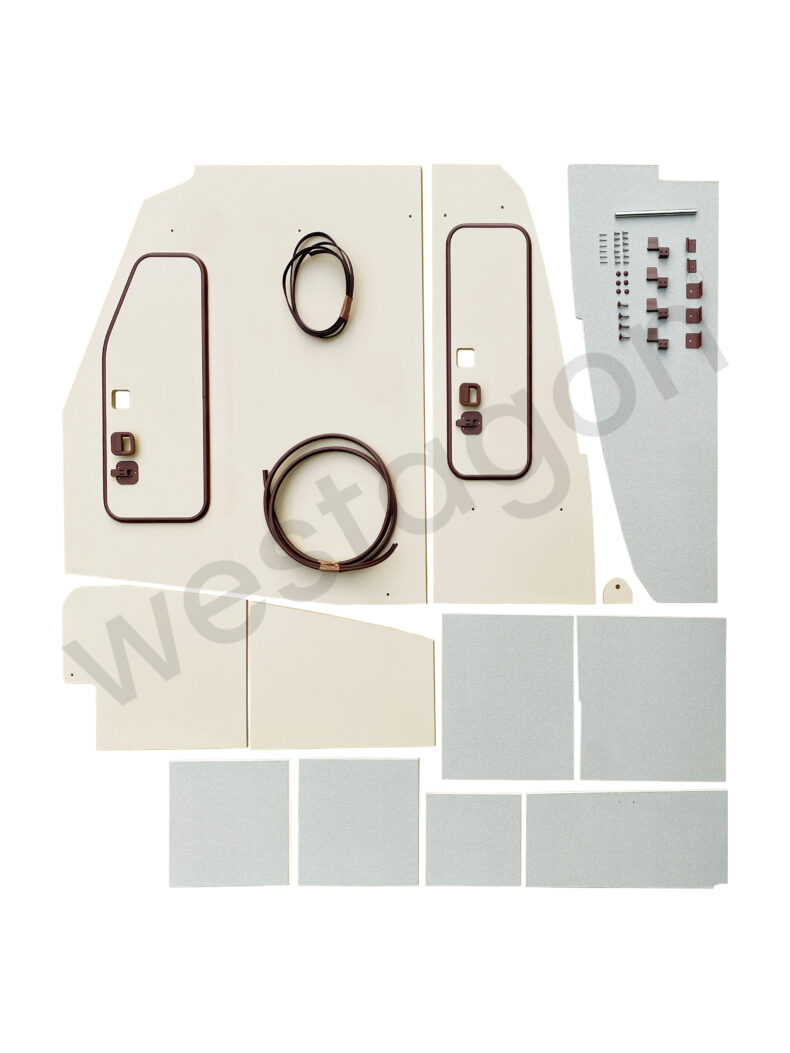 Kleiderschrank als Bausatz (braun / beige) | für VW T3 WESTFALIA Joker / Club Joker