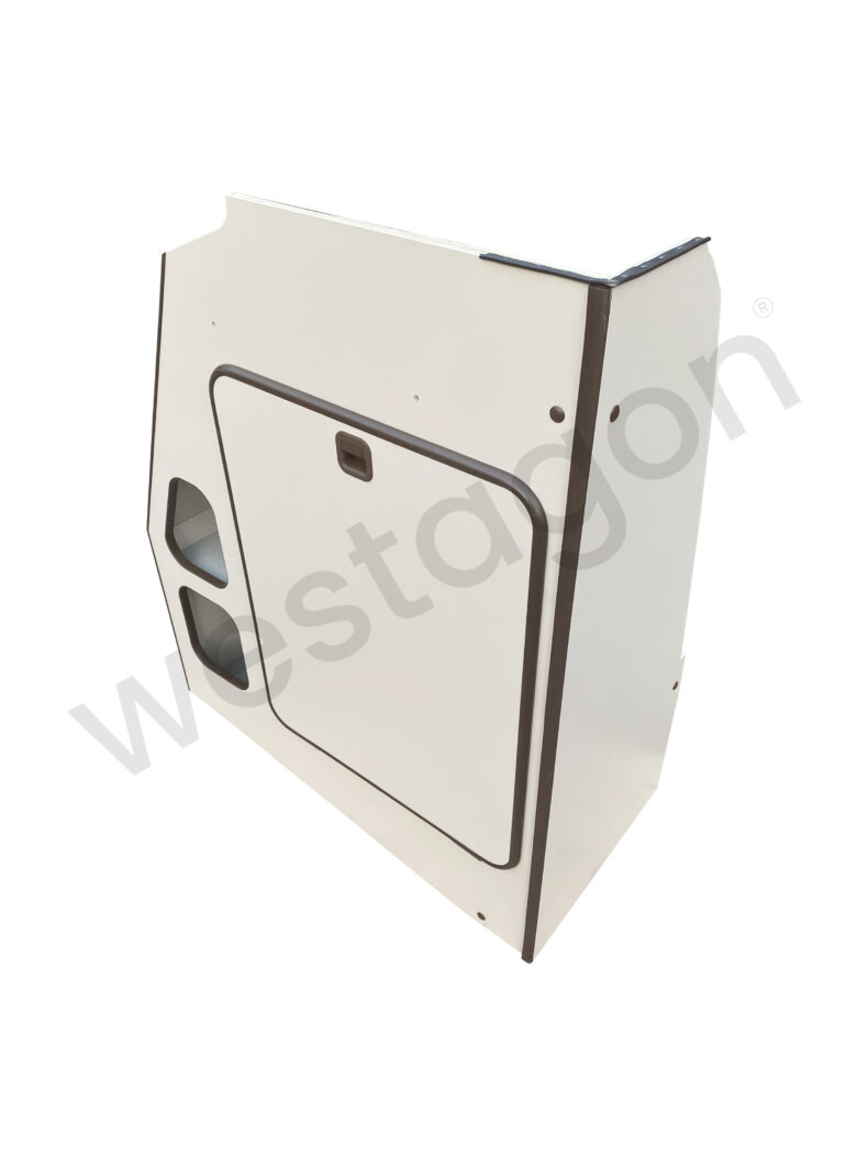 Kleiderschrank kurz vormontiert Mosaik (braun / beige) | für VW T3 WESTFALIA Mosaik