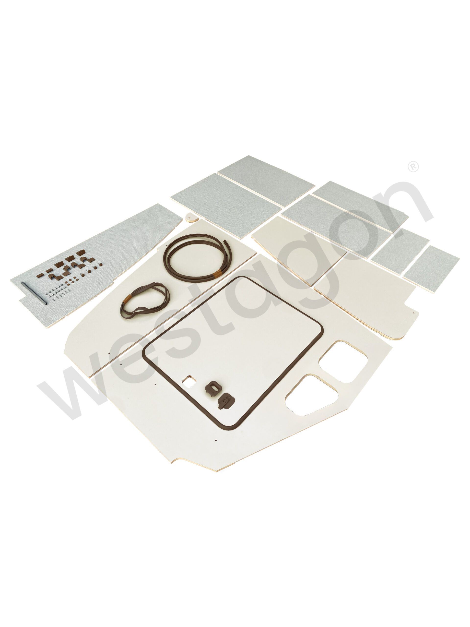 Bausatz: Kleiderschrank kurz (braun / beige) | für VW T3 WESTFALIA Mosaik – Bild 2
