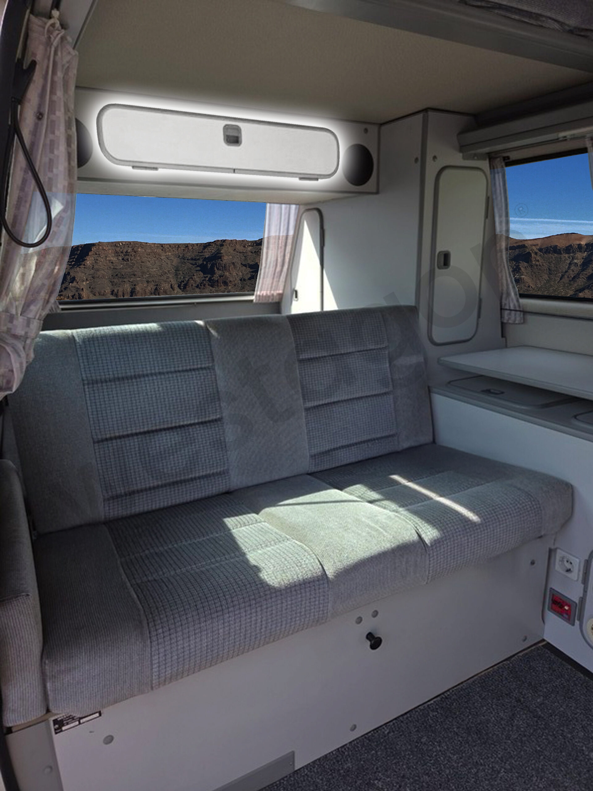 Klappe / Tür Rohling für den Hängeschrank (grau) |<br> für VW T3 WESTFALIA California Atlantik Vanagon Joker Bj. 1979 - 1992 – Bild 5