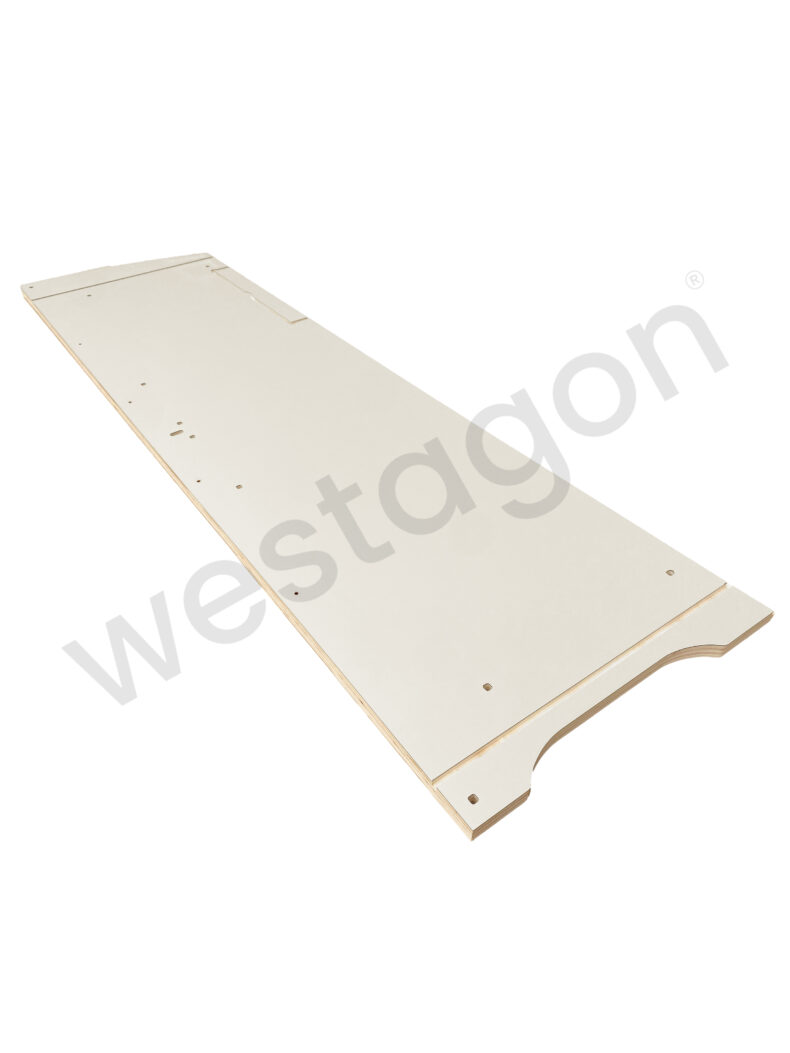 Versenbrett (beige) Blende für Rücksitzbankkasten Klappbank |<br> für VW T3 WESTFALIA Club Joker / Joker